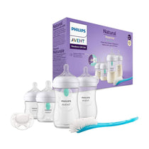 Philips Avent Natural Response Baby Newborn Gift Set 4 AirFree Vent Baby Bottle 125ml & 260ml 0-12 Months+ - Clear
