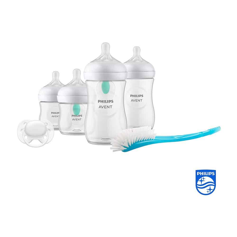 Philips Avent Natural Response Baby Newborn Gift Set 4 AirFree Vent Baby Bottle 125ml & 260ml 0-12 Months+ - Clear Secondary image