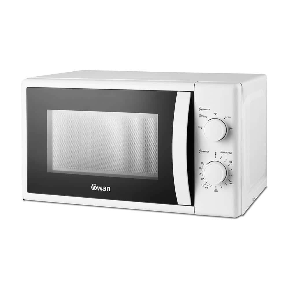 Swan Manual Microwave With 5 Power Levels 35 Minute Timer 700W 20 Litres - White