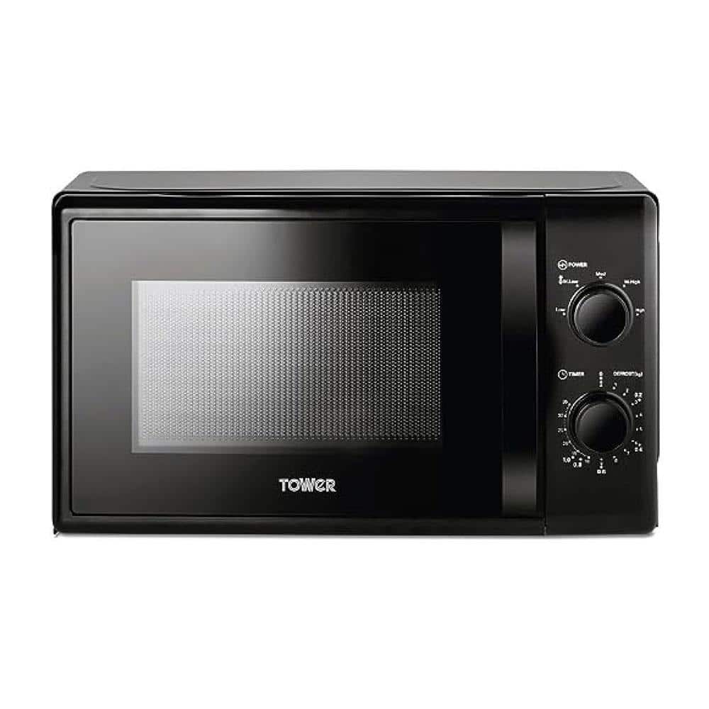 Tower Manual Microwave With 5 Power Levels 35 Minute Timer 700W 20 Litres - Black Main image