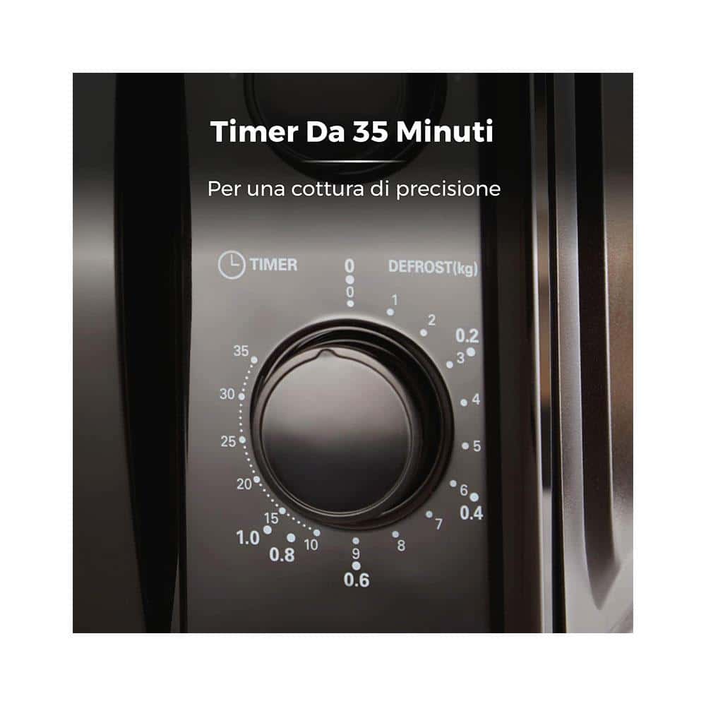 Tower Manual Microwave With 5 Power Levels 35 Minute Timer 700W 20 Litres - Black