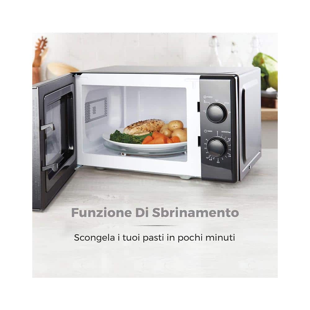 Tower Manual Microwave With 5 Power Levels 35 Minute Timer 700W 20 Litres - Black