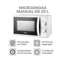 Tower Manual Microwave With 5 Power Levels And 35 Minute Timer 700 W 20 Litre - White