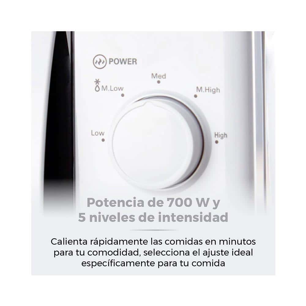 Tower Manual Microwave With 5 Power Levels And 35 Minute Timer 700 W 20 Litre - White