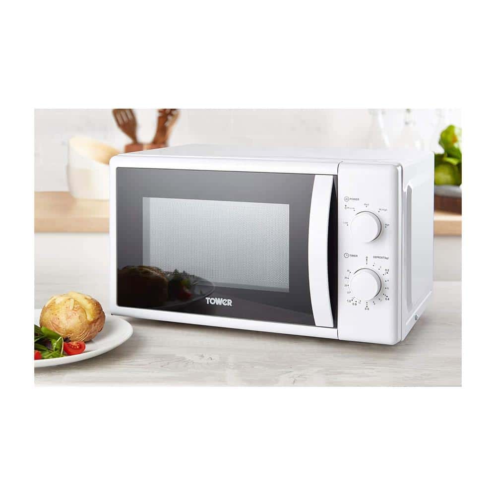 Tower Manual Microwave With 5 Power Levels And 35 Minute Timer 700 W 20 Litre - White