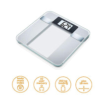 Beurer Diagnostic Bathroom Scales With BMI Full-Body Analysis & XL LCD Display Up To 150kg Weight Capacity - Transparant