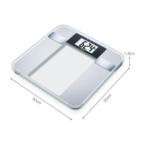 Beurer Diagnostic Bathroom Scales With BMI Full-Body Analysis & XL LCD Display Up To 150kg Weight Capacity - Transparant