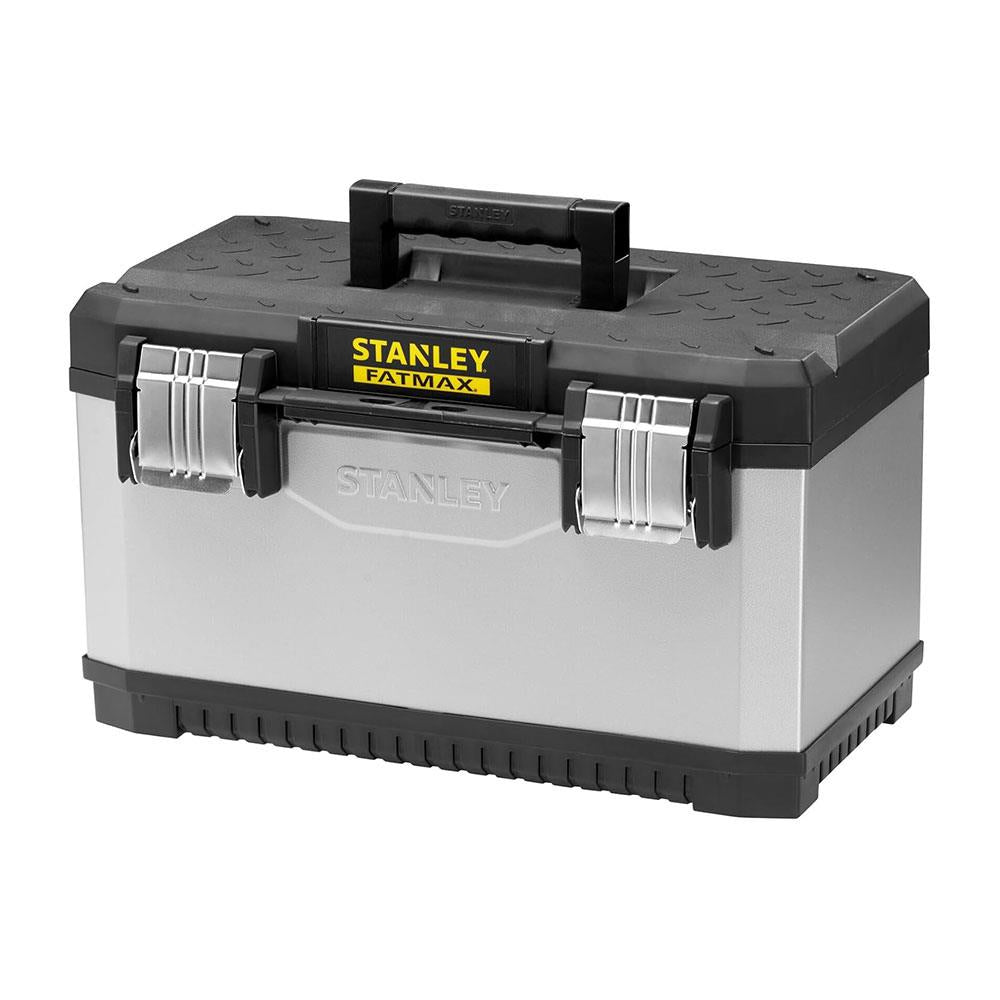Stanley FatMax 20 Inch Deep Toolbox Storage With Heavy Duty Metal Latch - Black/Yellow