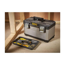 Stanley FatMax 20 Inch Deep Toolbox Storage With Heavy Duty Metal Latch - Black/Yellow