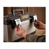 Stanley FatMax 20 Inch Deep Toolbox Storage With Heavy Duty Metal Latch - Black/Yellow