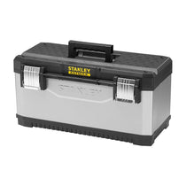 Stanley FatMax 23 Inch Toolbox Storage Organiser With Heavy Duty Metal Latch - Black/Yellow