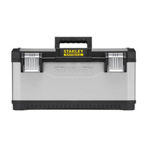 Stanley FatMax 23 Inch Toolbox Storage Organiser With Heavy Duty Metal Latch - Black/Yellow