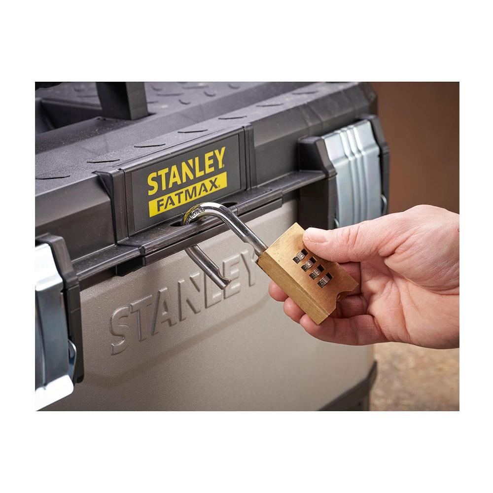 Stanley FatMax 23 Inch Toolbox Storage Organiser With Heavy Duty Metal Latch - Black/Yellow