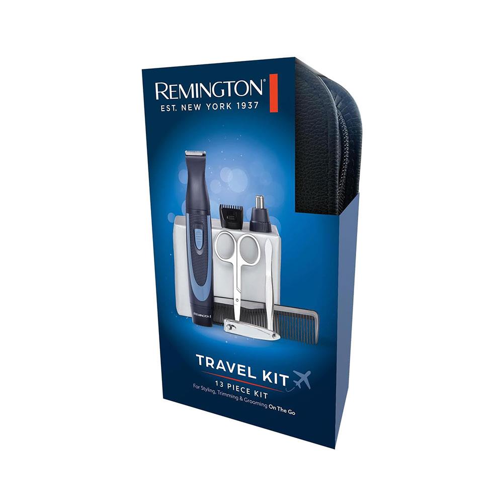 Remington Hygiene Travel Kit 13 Piece Grooming & Trimming Set Black