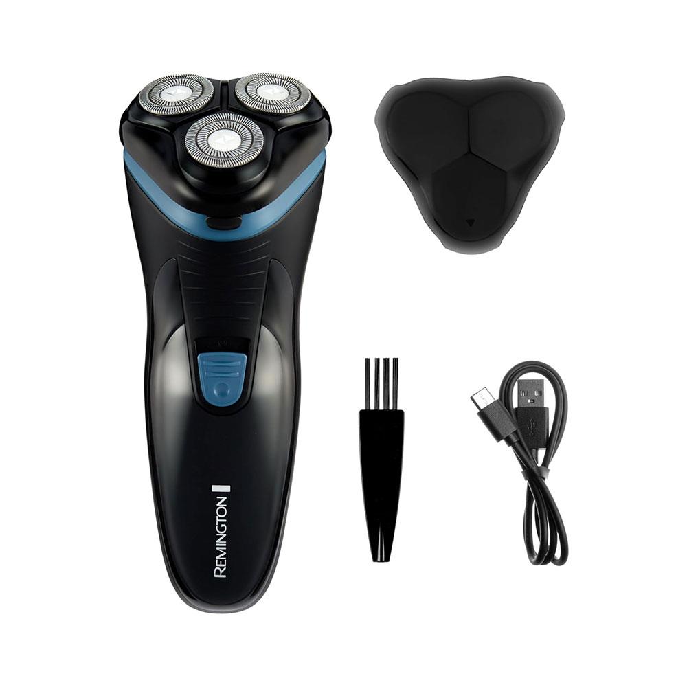 Remington R1 Style Series Mens Electric Rotary Shaver Dual Track Blades - Black Main image