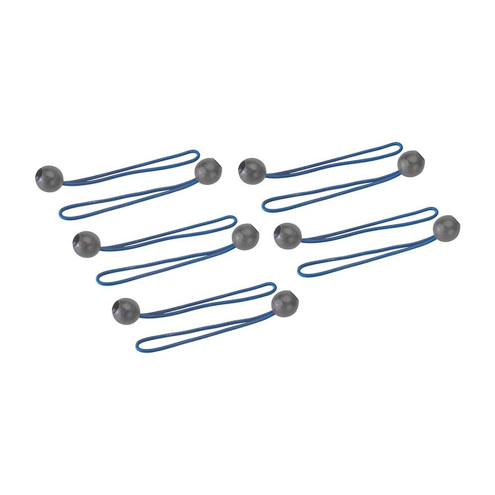 Silverline Tarpaulin Ball Bungees 175mm 10 Pack Blue Elastic Tie Down Cords Main image