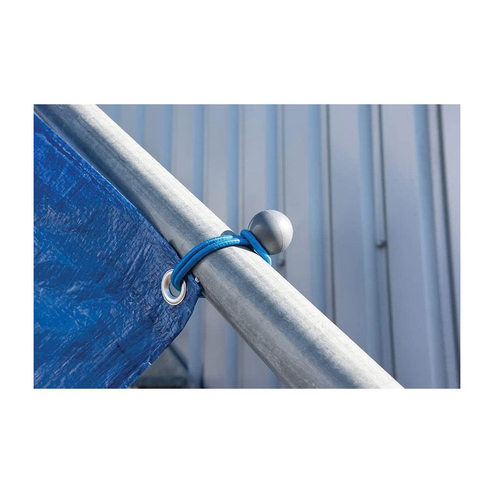 Silverline Tarpaulin Ball Bungees 175mm 10 Pack Blue Elastic Tie Down Cords Secondary image