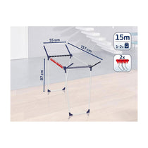 Leifheit Pegasus Slim 150 Laundry Dryer 15m Drying Space Foldable Airer Blue White