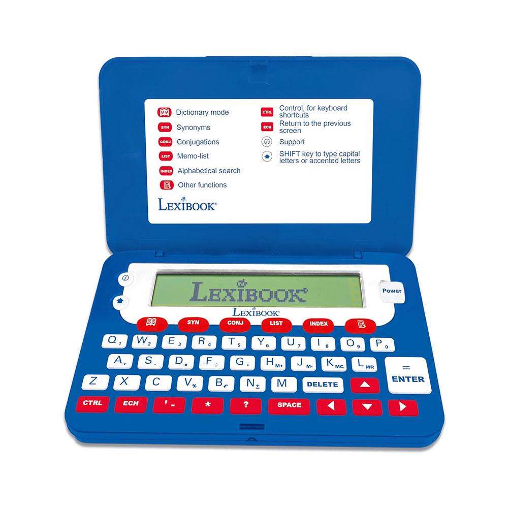 Lexibook English Electronic Dictionary with Thesaurus Grammar Functions Phonetic Spellchecker Word Games Blue Main image