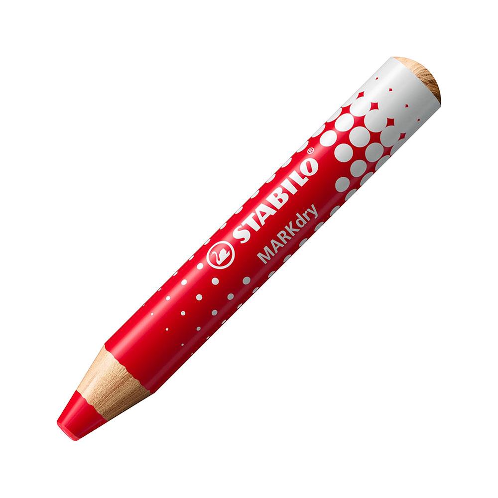 Stabilo MARKdry Whiteboard & Flipchart Markers with Sharpener & Wiping Cloth Multicolour Pack of 4