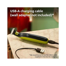 Philips OneBlade 360 Blade Electric Beard Trimmer & Shaver Trim Edge Shave 5-In-1 Adjustable Comb - Lime Green/Charcoal Grey