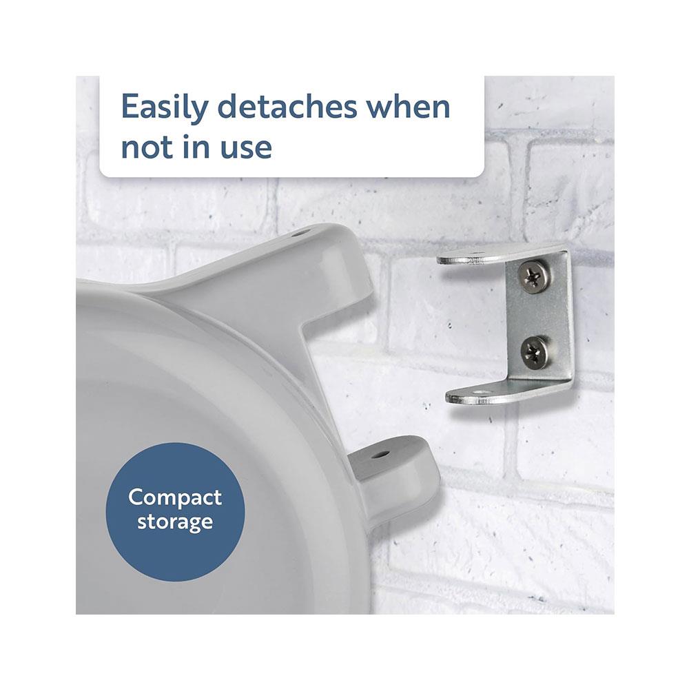 Minky Homecare Retractable Reel Clothes Line With 15m Of Drying Space Heavy Duty PVC Coated Line - Grey