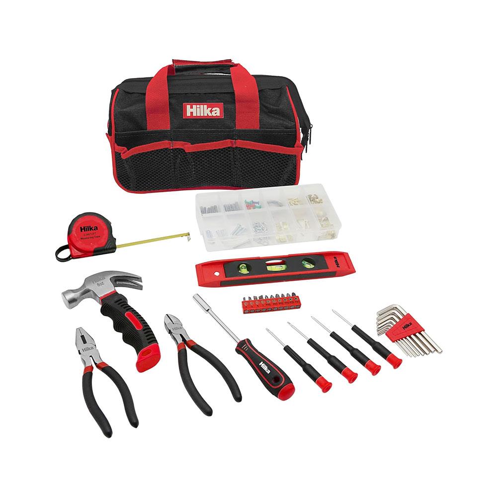 Hilka Tools Professional Home Tool Kit In Bag 30 Piece - Red
