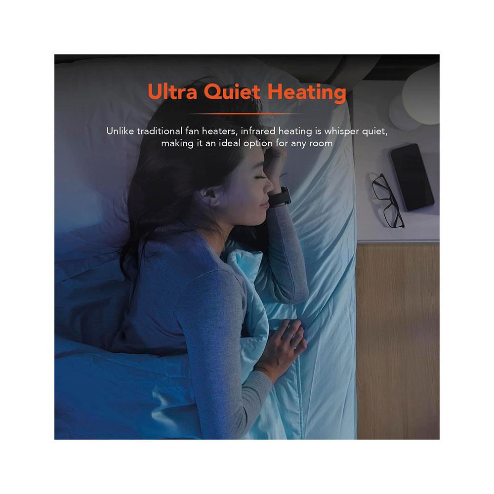 Warmlite Infrared Desk Heater Ultra Quiet & Overheat Protection 350W - Cream