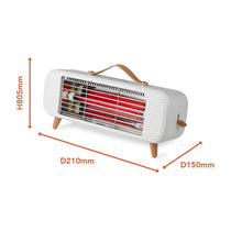 Warmlite Infrared Desk Heater Ultra Quiet & Overheat Protection 350W - Cream