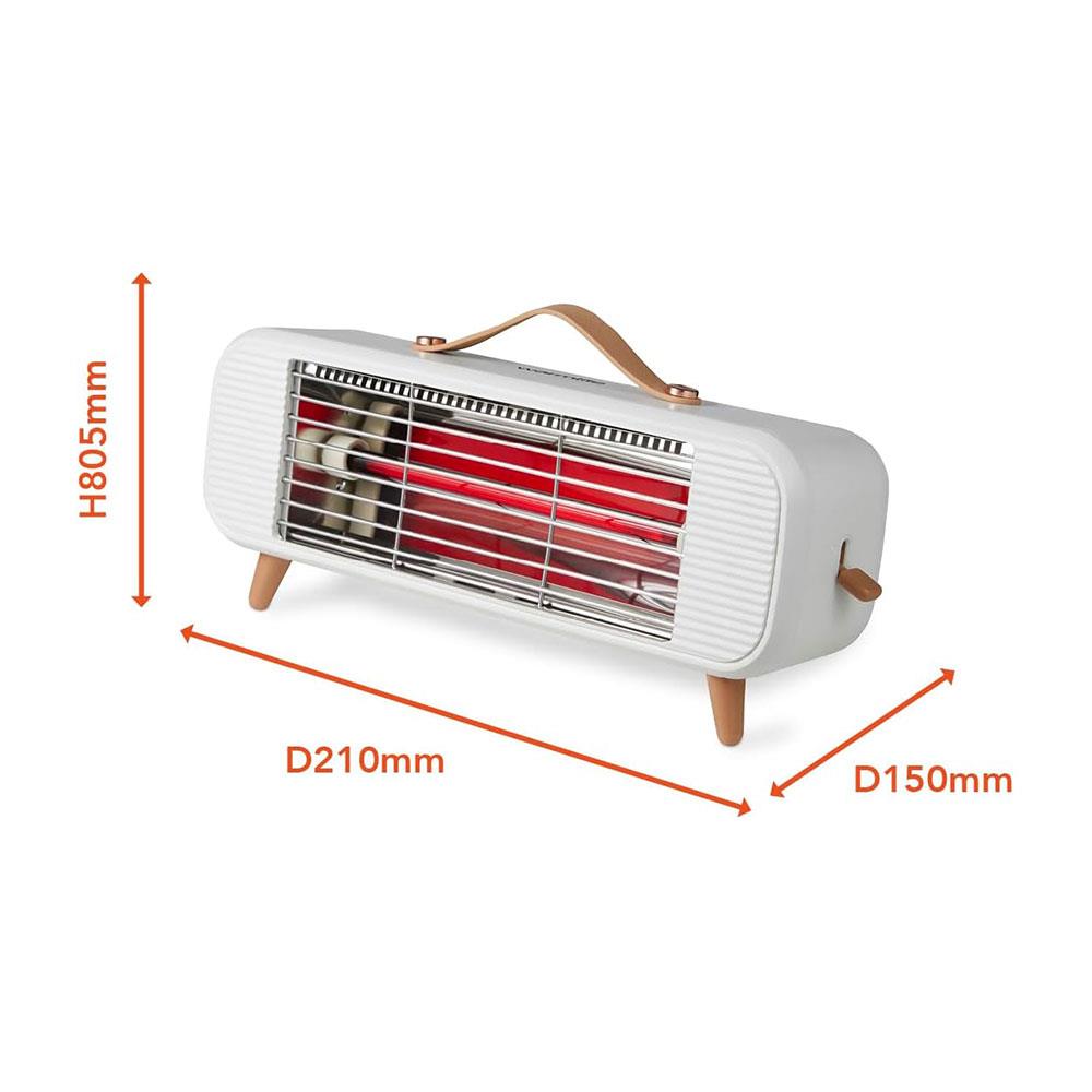 Warmlite Infrared Desk Heater Ultra Quiet & Overheat Protection 350W - Cream
