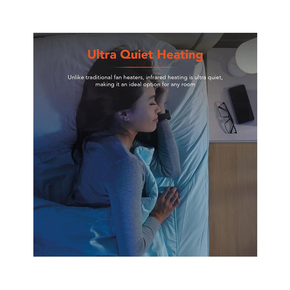 Warmlite Infrared Desk Heater 550W Portable Ultra-Quiet With Overheat Protection - Cream