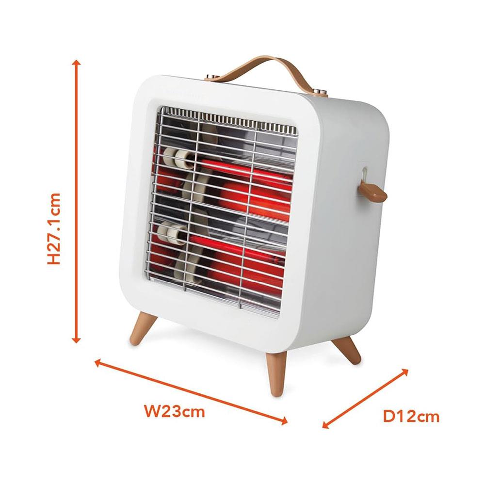 Warmlite Infrared Desk Heater 550W Portable Ultra-Quiet With Overheat Protection - Cream