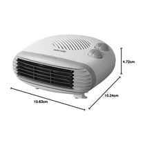 Warmlite Portable Flat Fan Heater With 2 Heat Settings & Overheat Protection 2000W - White