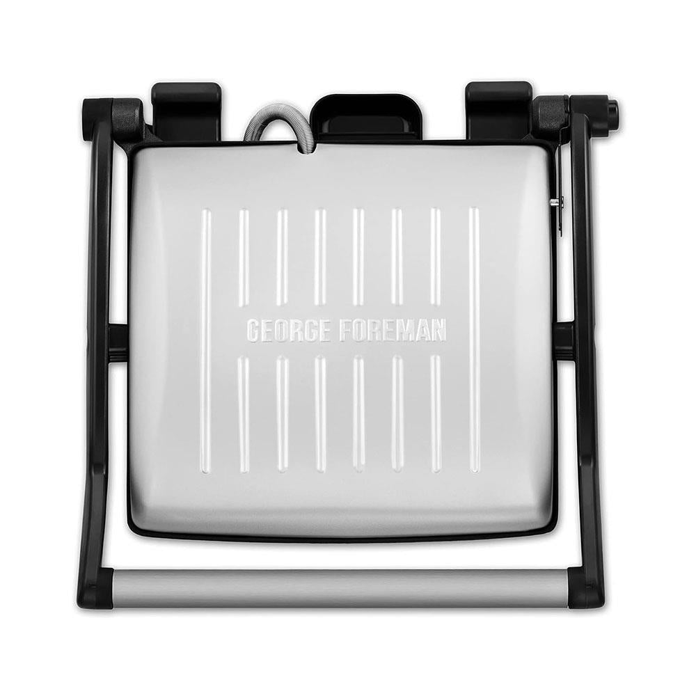George Foreman Flexe Electric Health Grill Medium Traditional Contact Grill With 180 Degree Hinge 1800W - Silver/Black Main image