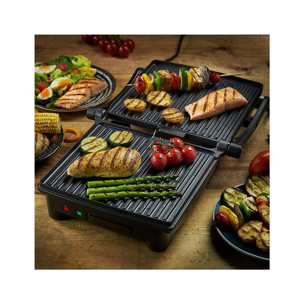 George Foreman Flexe Electric Health Grill Medium Traditional Contact Grill With 180 Degree Hinge 1800W - Silver/Black Secondary image