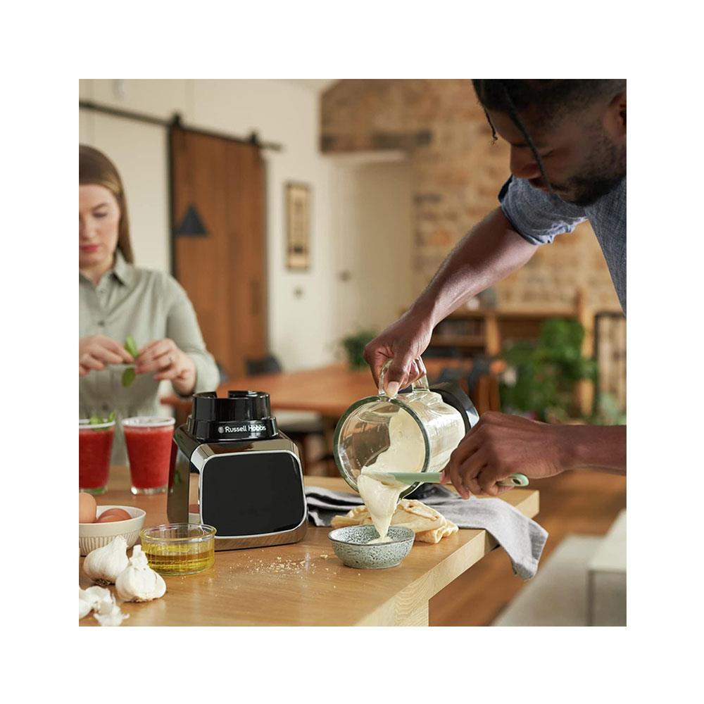 Russell Hobbs Sensigence Jug Blender With Touchscreen Ice Crush & Pulse Function 1000W 1.5 Litres Glass Jug - Black