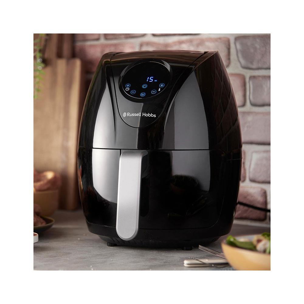 Russell Hobbs Essentials Air Fryer 3.5 Litre With 4-In-1 Pre-Set Programmes & Touch Screeen Display 1350W - Black