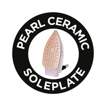 Russell Hobbs Steam Power Pearl Steam Generator Iron Ceramic Soleplate 2600W 1.3 Litres Water Tank - Pink & White