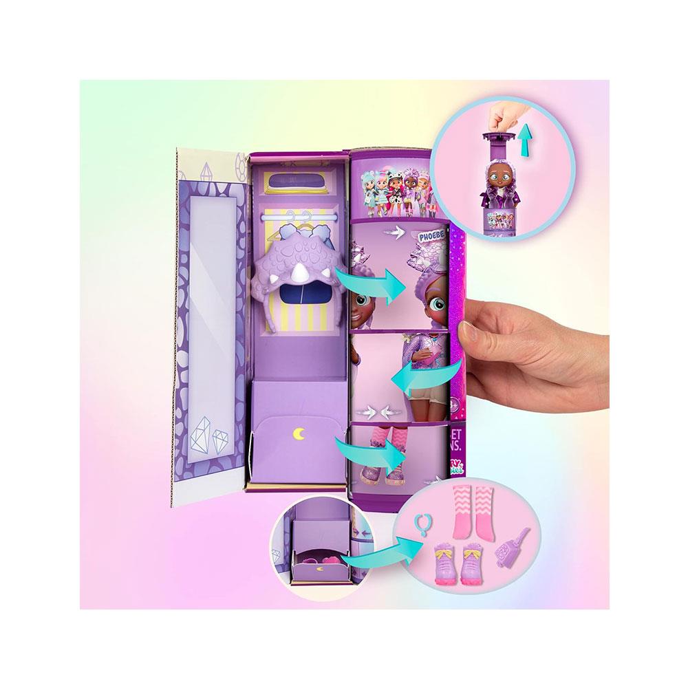 BFF By Cry Babies Series 1 Phoebe Collectible Fashion Doll With Long Hair & 9 Accessories - Multicolour