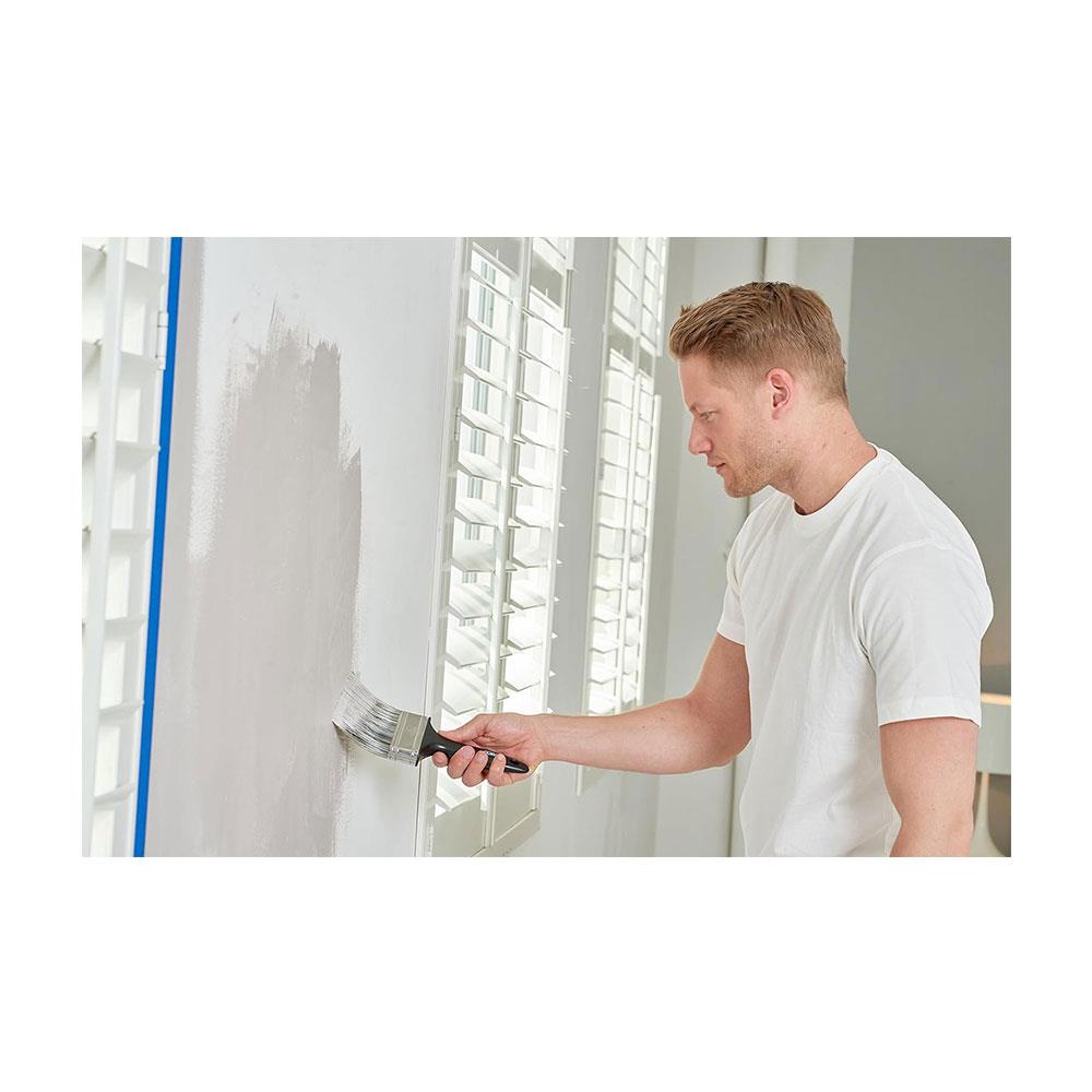 Coral Essentials Wall Paint Brush With Bristle Paintbrush Head For Use With All Paints 4 Inch - Black