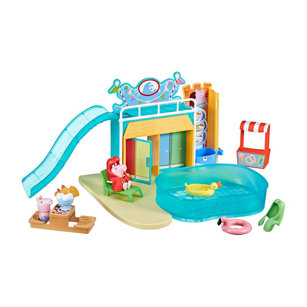Peppa Pig Toys Peppa's Waterpark Playset With 15 Pieces 2 Figures Kids Toys - Multicolour Main image