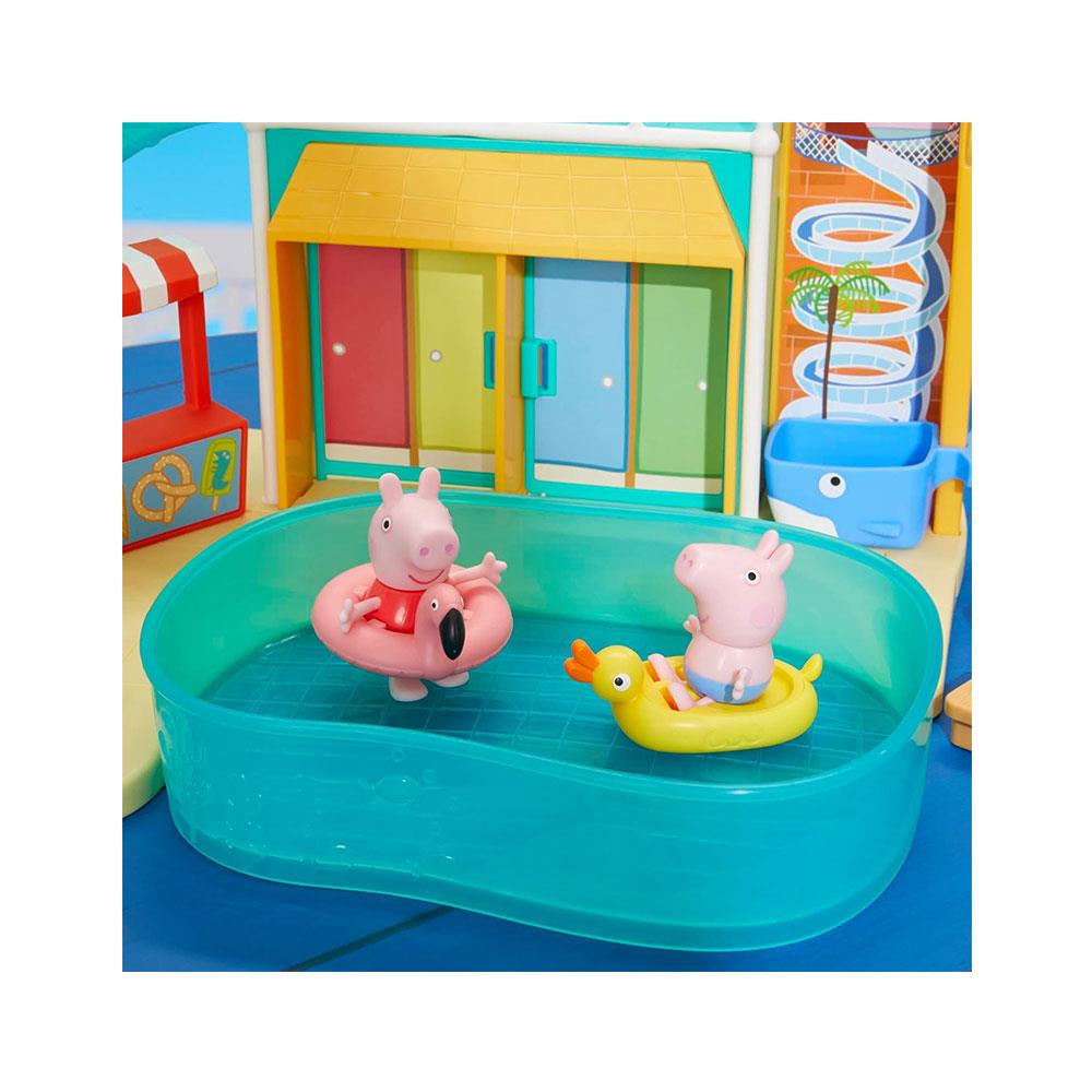 Peppa Pig Toys Peppa's Waterpark Playset With 15 Pieces 2 Figures Kids Toys - Multicolour