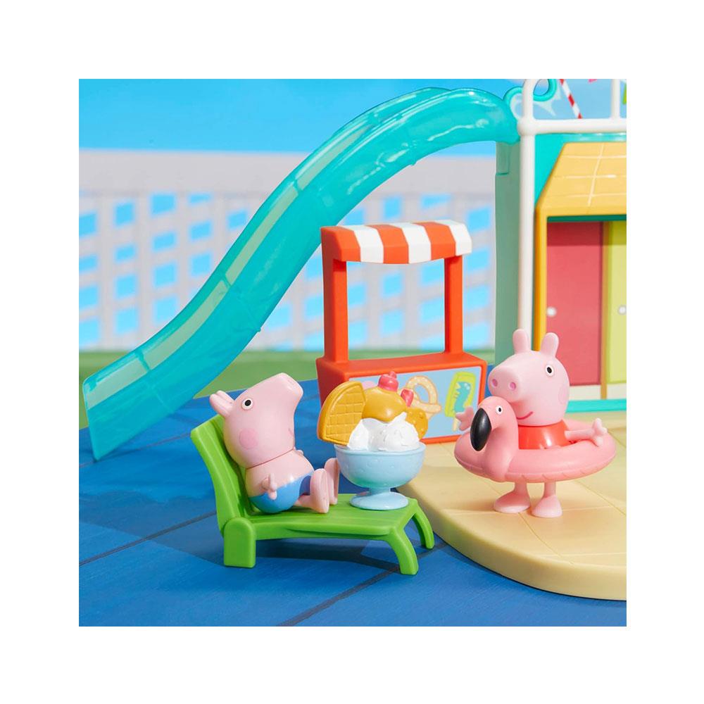 Peppa Pig Toys Peppa's Waterpark Playset With 15 Pieces 2 Figures Kids Toys - Multicolour