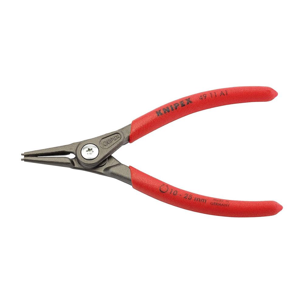 Knipex 49 11 A1 External Straight Tip Circlip Pliers 140mm 10 - 25mm Capacity - Red