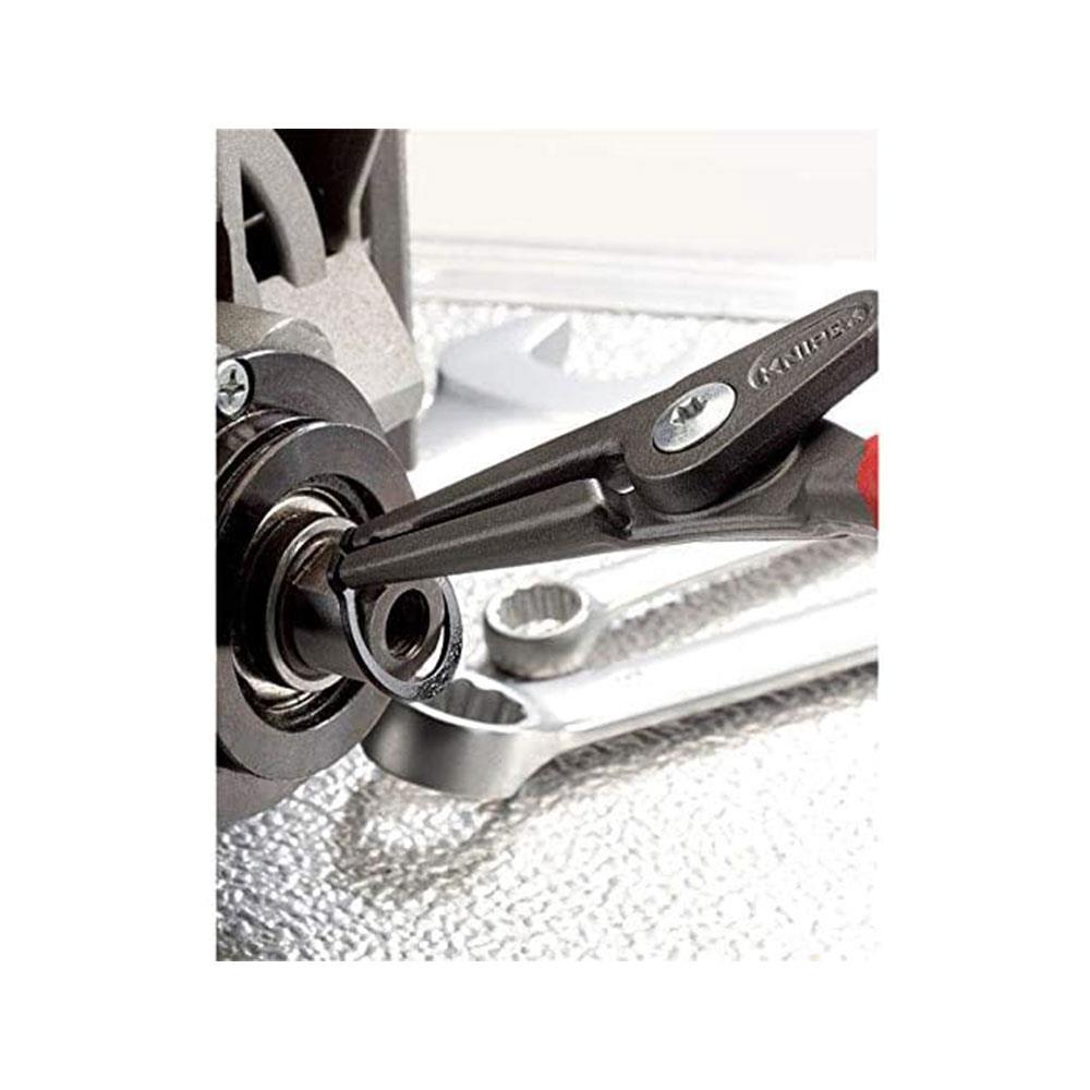 Knipex 49 11 A1 External Straight Tip Circlip Pliers 140mm 10 - 25mm Capacity - Red