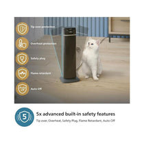 Philips Series 5000 Ceramic Fan Heater 2000W AI- Powered With 5 Built-In Safety Features - Grey & Black