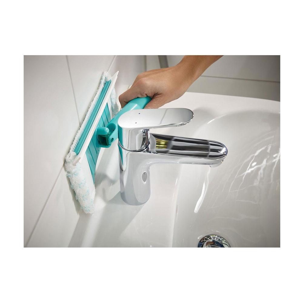 Leifheit Tile And Bathtub Wiper Flexi Pad Micro Duo Fibres Bath Cleaner 20cm - Turquoise
