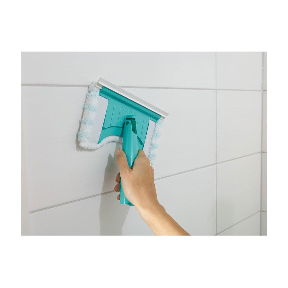 Leifheit Tile And Bathtub Wiper Flexi Pad Micro Duo Fibres Bath Cleaner 20cm - Turquoise