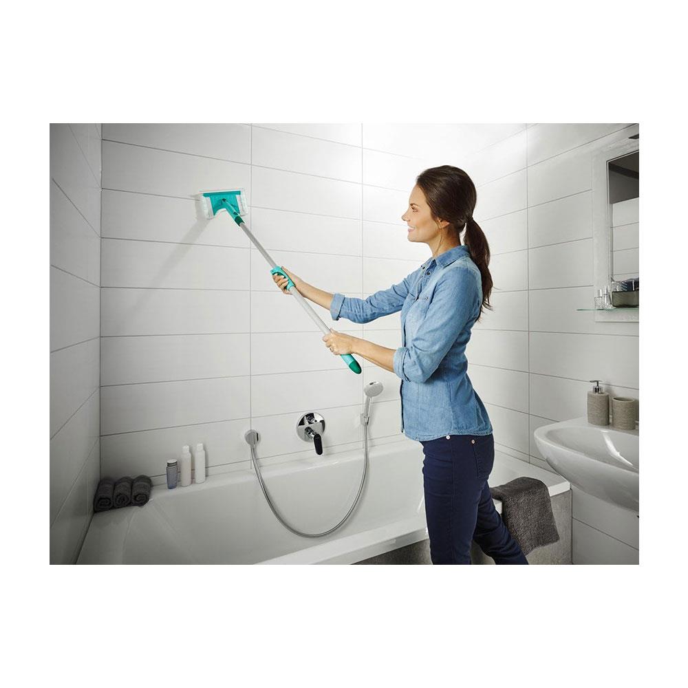 Leifheit Tile And Bathtub Wiper Flexi Pad Micro Duo Fibres Bath Cleaner 20cm - Turquoise