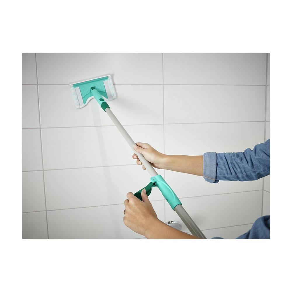 Leifheit Tile And Bathtub Wiper Flexi Pad Micro Duo Fibres Bath Cleaner 20cm - Turquoise
